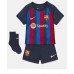 Baby Fußballbekleidung Barcelona Gerard Pique #3 Heimtrikot 2022-23 Kurzarm (+ kurze hosen)